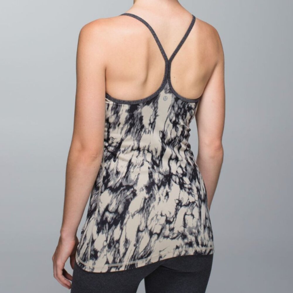 Lululemon Power Y Tank Yoga Great Granite Black Mojave Tan Black